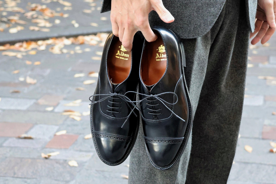 ALDEN 90168<br>CAP TOE BAL. / CORDOVAN BLACK