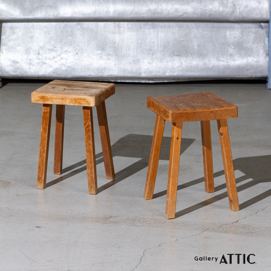 Square Stool For Les Arcs 1800<br>Charlotte Perriand