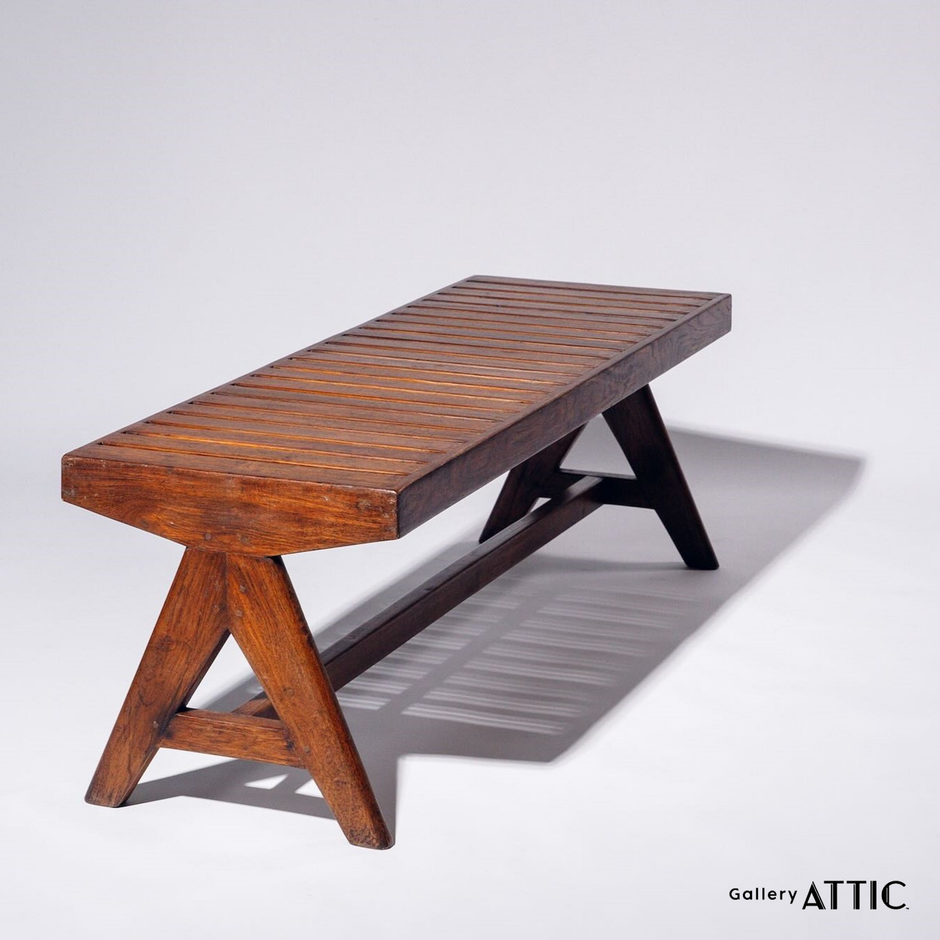 A-leg Wood BenchPierre Jeanneret – THE LAKOTA HOUSE