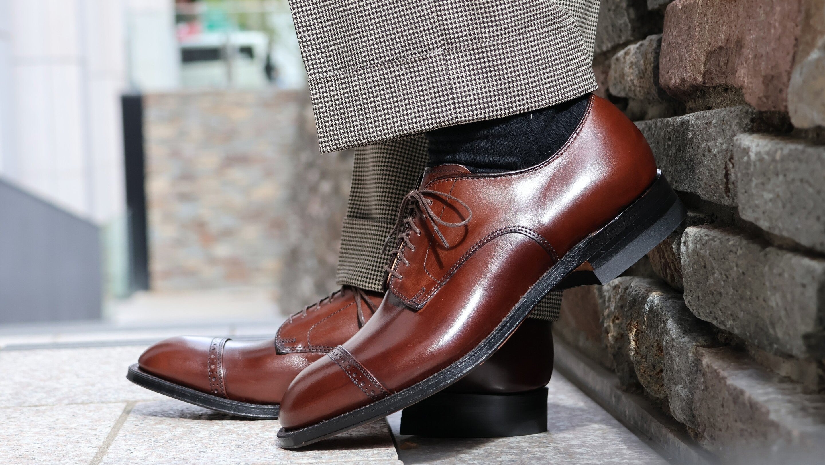 ALDEN 56404 CAP TOE OX.<br>CALF DARK BROWN