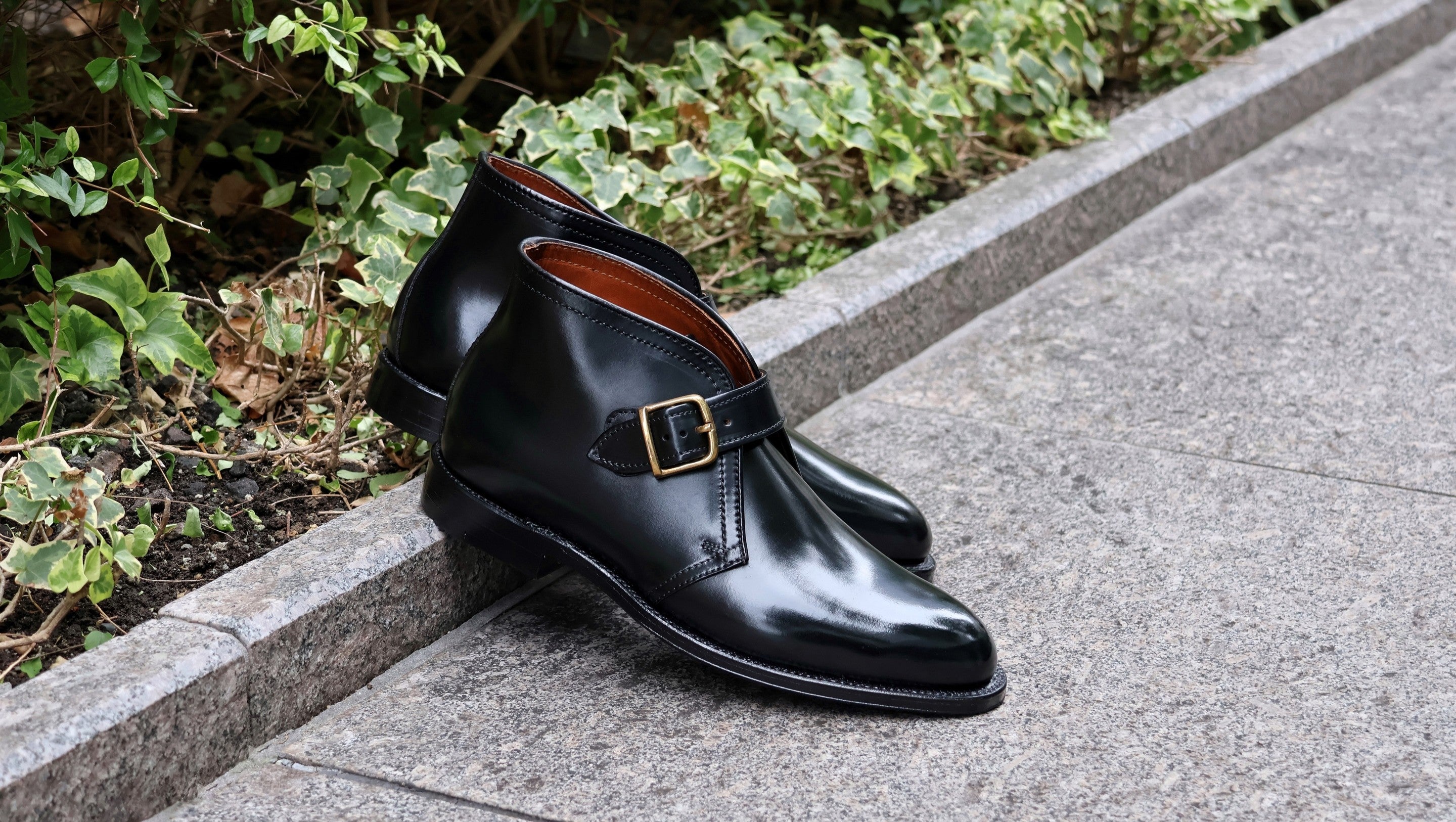 ALDEN DRESS GEORGE BOOT<br>WITH BRASS BACKLE